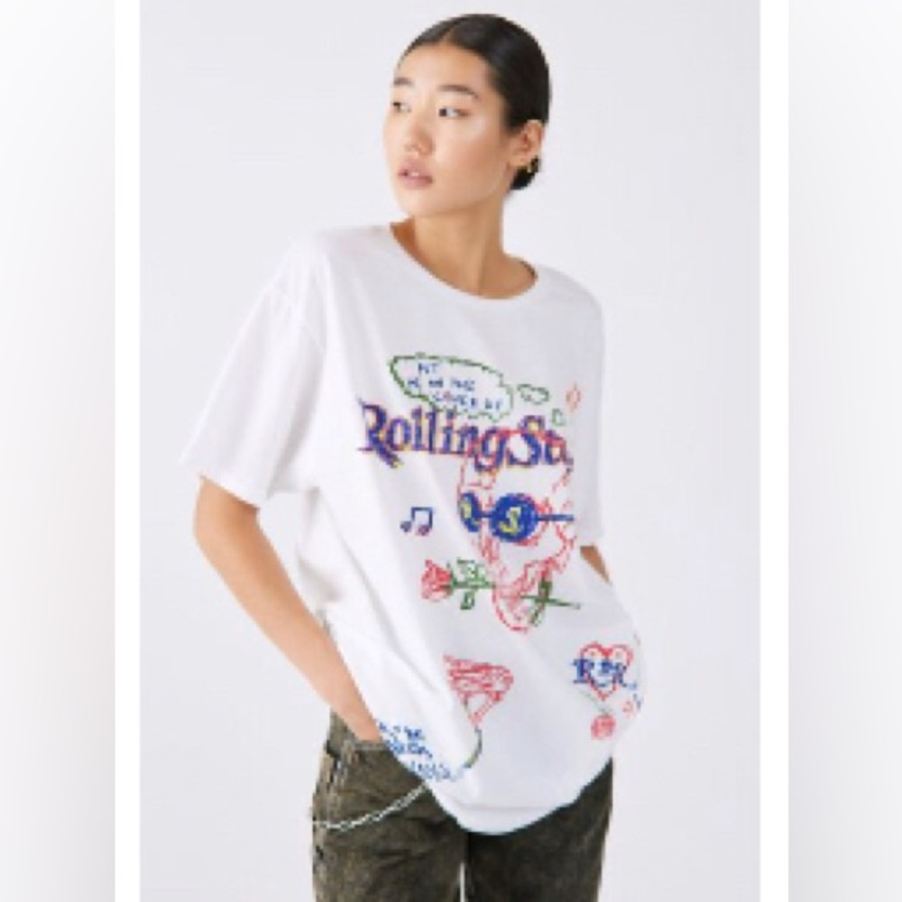UO Rolling Stone Oversized Graphic Tee